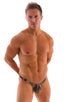 Tanga Cheekini Bikini in Camo and Semi Sheer Camo Printed Mesh, Front View; Tanga Cheekini Bikini in Camo and Semi Sheer Camo Printed Mesh, Rear View; Tanga Che