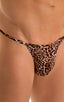 mens swimwear best seller sheer cheeta animal print G string swimsuit; Y Back G String Thong in Super ThinSkinz Cheeta, Rear View; Y Back G String Thong in Supe