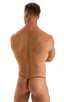mens swimwear best seller sheer cheeta animal print G string swimsuit; Y Back G String Thong in Super ThinSkinz Cheeta, Rear View; Y Back G String Thong in Supe