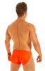 Swimsuit Cover Up Split Running Shorts in Blazing Orange 1; Swimsuit Cover Up Split Running Shorts in Blazing Orange 2; Swimsuit Cover Up Split Running Shorts i