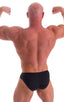 Classic Physique Posing Trunks in Black, Front View; Classic Physique Posing Trunks in Black, Rear View; Classic Physique Posing Trunks in Black, Front Alternat