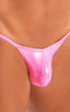 mens micro bikini swimsuit with tiny scrunchie butt in Metallic Mystique Bubble Gum Pink; Micro Pouch - Puckered Back - Rio Bikini in Metallic Mystique Bubble