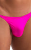 Mens Super Low Tiny Bikini Swimsuit in Fuchsia 1; Mens Super Low Tiny Bikini Swimsuit in Fuchsia 2; Super Low Brazilian Bikini in Fuchsia 3; Super Low Brazilian