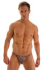 Fitted Bikini Bathing Suit in Super ThinSKINZ Cheeta, Front View; Fitted Bikini Bathing Suit in Super ThinSKINZ Cheeta, Rear View; Fitted Bikini Bathing Suit in