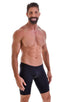 Swim-Dive Competition Watersports Shorts in Black, Front View; Swim-Dive Competition Watersports Shorts in Black, Rear View; Swim-Dive Competition Watersports S