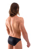 Bikini-Brief Swimsuit in Wet Look Black, Front Alternative; Bikini-Brief Swimsuit in Wet Look Black 3; Bikini-Brief Swimsuit in Wet Look Black, Rear Alternative