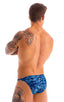 mens micro pouch bikini swimsuit brief skinz speedo swimwear in Blue Leopard; Smooth Front Bikini in Blue Leopard 2; Smooth Front Bikini in Blue Leopard 3; Smoo