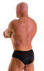 NEW classic physique posing trunks in black NPC IFBB body builder competition approved; NEW Classic Physique Posing Trunks in Black, Rear View; NEW Classic Phys