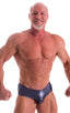 best seller classic physique posing trunks in black ice NPC IFBB body builder competition approved; NEW Classic Physique Posing Trunks in Black Ice, Rear View;
