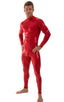 Full Bodysuit Suit for men in Red Holographic Shattered Glass 3; Full Bodysuit Suit for men in Red Holographic Shattered Glass, Front View; Full Bodysuit Suit f