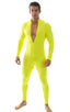 Full Bodysuit Suit for men in Chartreuse 1; Full Bodysuit Suit for men in Chartreuse, Rear View; Full Bodysuit Suit for men in Chartreuse, Front View; Special O