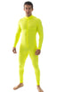 Full Bodysuit Suit for men in Chartreuse 1; Full Bodysuit Suit for men in Chartreuse, Rear View; Full Bodysuit Suit for men in Chartreuse, Front View; Special O