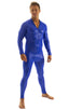 Full Bodysuit Zentai Lycra Spandex Suit for men in Wet Look Royal Blue , Front Alternative; Full Bodysuit Zentai Lycra Spandex Suit for men in Wet Look Royal Bl