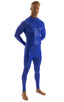 Full Bodysuit Zentai Lycra Spandex Suit for men in Wet Look Royal Blue , Front Alternative; Full Bodysuit Zentai Lycra Spandex Suit for men in Wet Look Royal Bl