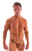 mens micro pouch bikini swimsuit with tiny puckered butt in sheer Wild Tiger; Micro Pouch - Puckered Back - Rio Bikini in Super Thin Skinz Wild Tiger 2; Micro P
