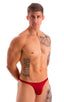 mens sexy swimwear brazilian bikini skinz international swimsuit brief in Ruby red; Mens Classic Brazilian Bikini Swimsuit in Ruby 2; Mens Classic Brazilian Bik
