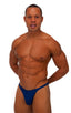 mens competition posing suit in navy blue NPC IFBB body builder bikini by skinz; Posing Suit - Competition Bikini Cut in Navy Blue, Rear Alternative; Posing Sui