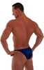 mens competition posing suit in navy blue NPC IFBB body builder bikini by skinz; Posing Suit - Competition Bikini Cut in Navy Blue, Rear Alternative; Posing Sui