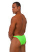 mens competition posing suit in shiny neon lime NPC IFBB body builder bikini by skinz; Posing Suit - Competition Bikini Cut in Neon Lime, Rear Alternative; Posi