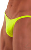 mens competition posing suit in neon yellow NPC IFBB body builder bikini by skinz; Posing Suit - Competition Bikini Cut in Chartreuse, Rear View; Posing Suit -