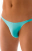 mens sexy swimwear bikini skinz international swimsuit brief in Aquamarine; Fitted Bikini Bathing Suit in Aquamarine, Rear Alternative; Fitted Bikini Bathing Su