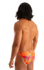 mens bikini swimsuit brief international male swimwear speedo by skinz swimwear in Tan Through Orange Jungle; Bikini Brief Swimsuit in Tan Through Orange Jungle