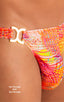 mens bikini swimsuit brief international male swimwear speedo by skinz swimwear in Tan Through Orange Jungle; Bikini Brief Swimsuit in Tan Through Orange Jungle