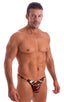 mens swimwear classic t back thong swimsuit in sheer Wild Tiger; T Back Thong Swimsuit in Super ThinSKINZ Wild Tiger 2; T Back Thong Swimsuit in Super ThinSKINZ