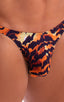 mens swimwear classic t back thong swimsuit in sheer Wild Tiger; T Back Thong Swimsuit in Super ThinSKINZ Wild Tiger 2; T Back Thong Swimsuit in Super ThinSKINZ