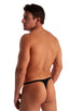 mens classic thong swimsuit best seller black tanga skinz t back bathing suit; T Back Thong Swimsuit in ThinSkinz Black, Rear View; T Back Thong Swimsuit in Bla