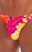 mens classic thong swimsuit tahitian floral tanga skinz t back bathing suit; Mens Classic T Back Thong Swimsuit in Tahitian Sunset 2; Mens Classic T Back Thong