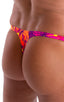 mens classic thong swimsuit tahitian floral tanga skinz t back bathing suit; Mens Classic T Back Thong Swimsuit in Tahitian Sunset 2; Mens Classic T Back Thong