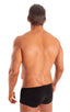 mens swimwear micro square cut swimsuit trunks by skinz swimwear in ThinSkinz Black; Micro Low Square Cut Swim Trunks in ThinSkinz Black 2; Micro Low Square Cut