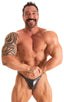 Fitted Pouch - Puckered Back - Posing Suit in Black Ice 1; Fitted Pouch - Puckered Back - Posing Suit in Black Ice 2; Fitted Pouch - Puckered Back - Posing Suit