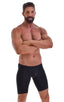 Fitted Pouch Lycra Shorts in Black, Front View; Fitted Pouch Lycra Shorts in Black, Rear View; Fitted Pouch Lycra Shorts in Black, Front Alternative; Special Or