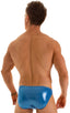 Bikini-Brief Swimsuit in Ice Karma Electric Blue, Front View; Bikini-Brief Swimsuit in Ice Karma Electric Blue, Rear View; Bikini-Brief Swimsuit in Ice Karma El