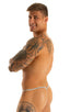 mens micro g string sexy swimsuit bikini in best seller skinz swimwear in sheer Artic Camo ; Stuffit Pouch G String Swimsuit in Super ThinSKINZ Artic Camo 2; St
