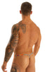 mens micro g string sexy swimsuit bikini in best seller skinz swimwear in Semi Sheer Hibiscus Print on Mesh; Stuffit Pouch G String Swimsuit in Semi Sheer Hibis