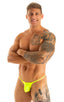 mens micro g string sexy swimsuit bikini in best seller skinz swimwear in sheer Lemon Lime; Stuffit Pouch G String Swimsuit in Super ThinSKINZ Lemon-Lime 2; Stu