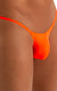 mens extreme micro string bikini tiny swimsuit by skinz swimwear in Blazing Orange; Stuffit Pouch Half Back Swimsuit in Blazing Orange 2; Stuffit Pouch Half Bac