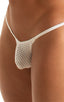 mens extreme micro string bikini tiny swimsuit by skinz swimwear in Semi Sheer White Peep Show; Stuffit Pouch Half Back Swimsuit in Semi Sheer White Peep Show 2