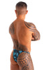 Mens Micro String Bikini Swimsuit in Semi Sheer Eros Printed Mesh 1; Mens Micro String Bikini Swimsuit in Semi Sheer Eros Printed Mesh 2; Mens Micro String Biki