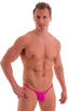 mens micro bikini swimsuit with tiny puckered butt in Fuchsia hot pink; Micro Pouch - Puckered Back - Rio Bikini in Fuchsia 2; Micro Pouch - Puckered Back - Rio