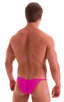 mens micro bikini swimsuit with tiny puckered butt in Fuchsia hot pink; Micro Pouch - Puckered Back - Rio Bikini in Fuchsia 2; Micro Pouch - Puckered Back - Rio