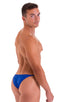 mens imperial blue micro pouch swimsuit half back bikini skinz swimwear; Stuffit Pouch Half Back Tanning Swimsuit in Imperial Blue 2; Stuffit Pouch Half Back Ta