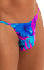mens y back thong swimsuit g string bikini skinz swimwear in Tahitian Aqua Magenta; Y Back G String Thong in Tahitian Aqua-Magenta 2; Y Back G String Thong in T
