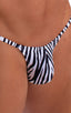 mens micro g string sexy swimsuit bikini in best seller mini zebra skinz swimwear; Stuffit Pouch G String Swimsuit in Mini Zebra 2; Stuffit Pouch G String Swims