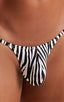 mens micro g string sexy swimsuit bikini in best seller mini zebra skinz swimwear; Stuffit Pouch G String Swimsuit in Mini Zebra 2; Stuffit Pouch G String Swims