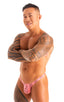 Mens Micro Pouch Swimsuit Thong in Cleardor Salmon Venom 1; Mens Micro Pouch Swimsuit Thong in Cleardor Salmon Venom 2; Mens Micro Pouch Swimsuit Thong in Clear