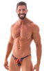 mens seamless skimpy bikini swimsuit half back skinz swimwear in Tan Through RaveUp, Front View; Rio Tanning Bikini Swimsuit in Tan Through RaveUp, Rear View; R